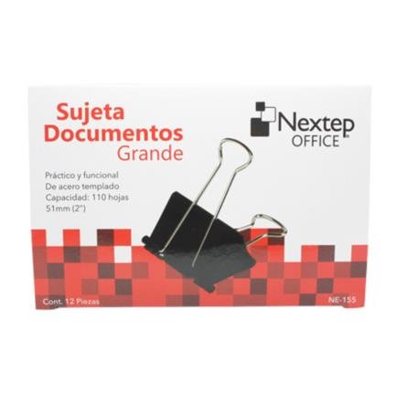 PINZA SUJETAPAPELES NEXTEP 51MM CON 12