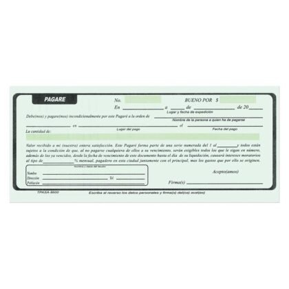 BLOCK PAGARE EFICASH ESTRELLA 50H