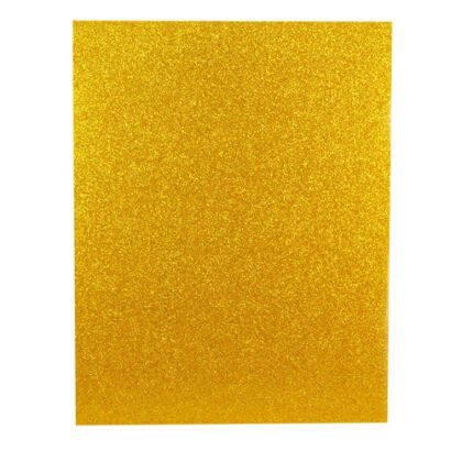 FOAMY TAMAÑO CARTA CON DIAMANTINA PASCUA DORADO