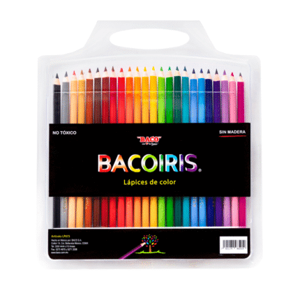 COLORES BACOIRIS LARGOS CON ESTUCHE 24 PZS