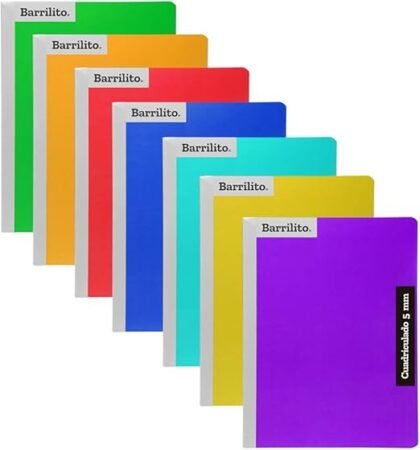 CUADERNO FORMA FRANCESA COSIDO BARRILITO CUADRO CHICO 100 HOJAS
