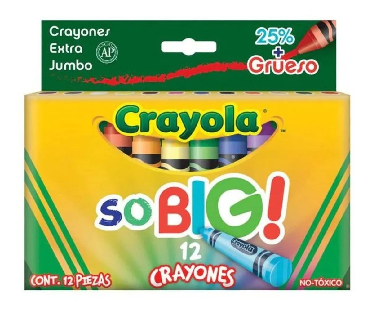 CRAYONES CRAYOLA EXTRA JUMBO SO BIG CON 12