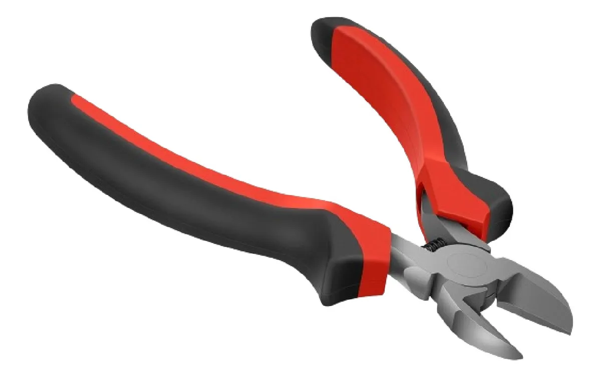 PINZA DE CORTE ANGULAR STEREN PROFESIONAL COLOR ROJO CON NEGRO 1 PIEZA
