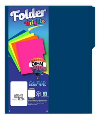 FOLDER DIEM CARTA AZUL MARINO 24